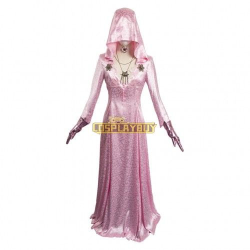Game Resident Evil Moth Lady Barbie Pink Dress Cosplay Costume -Coshduk
