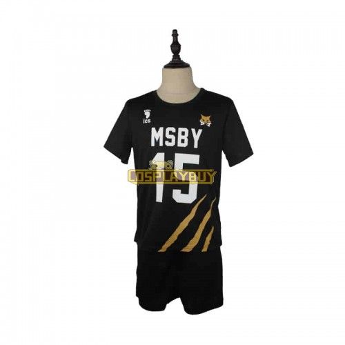 Haikyuu!! MSBY Black Jackal Kiyoomi Sakusa No. 15 Cosplay Costume