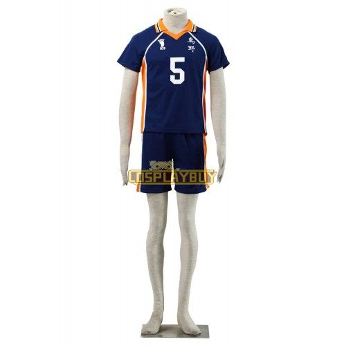 Haikyuu!! Ryunosuke Tanaka Karasuna High School NO. 5 Sports Uniform Cosplay Costume