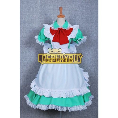 Hetalia Cosplay Italy Green Maid Dress