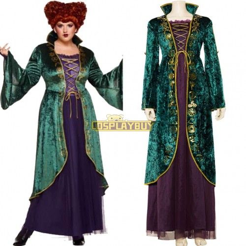 Hocus Pocus Winifred Sanderson Cosplay Costume Dress Uniform