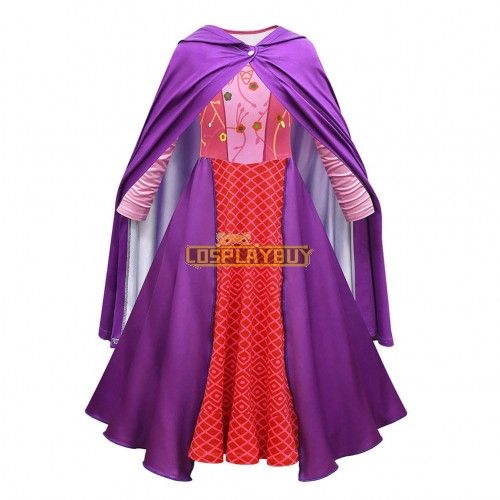 Kids Hocus Pocus Sarah Sanderson Cosplay Costume Dress