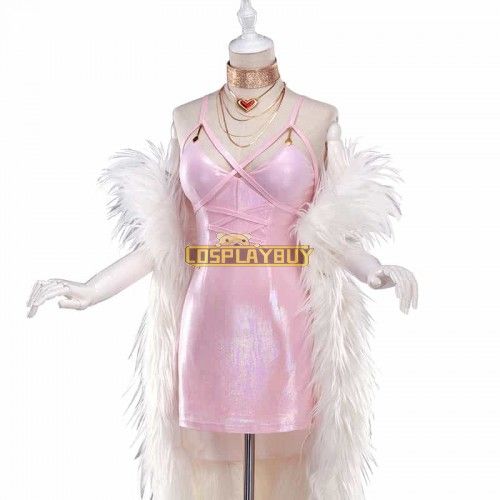 League of Legends LOL K/DA Ahri Pink Dress Cosplay Costume