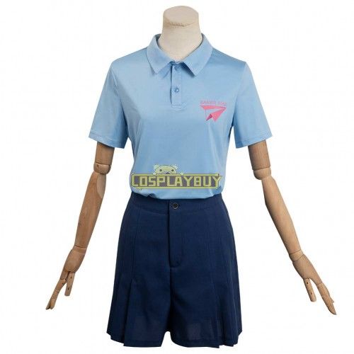 Movie Barbie 2023 Barbie Blue Mailman Cosplay Costume Postman