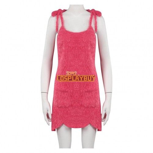 Movie Barbie 2023 Barbie Skirt Pink Plush Camisole Dress Cosplay Costume