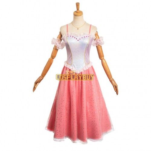Movie Barbie 2023 Clara Pink Yarn Skirt Cosplay Costume