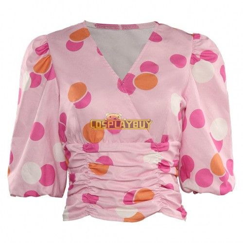 Movie Barbie 2023 Gloria Pink Tops Cosplay Costume