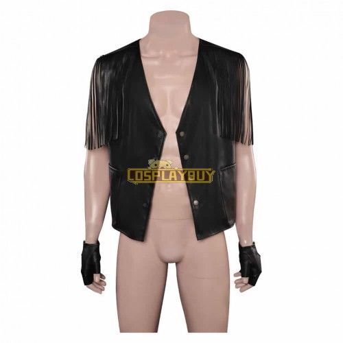 Movie Barbie 2023 Ken Black Disco Vest Cosplay Costume