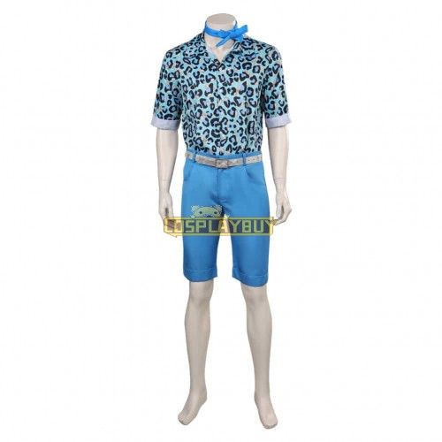 Movie Barbie 2023 Ken Blue Beach Cosplay Costume