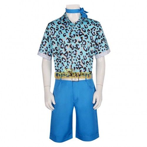 Movie Barbie 2023 Ken Blue Beachwear Set Cosplay Costume