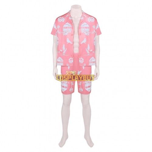 Movie Barbie 2023 Ken Pink Beachwear Cosplay Costume