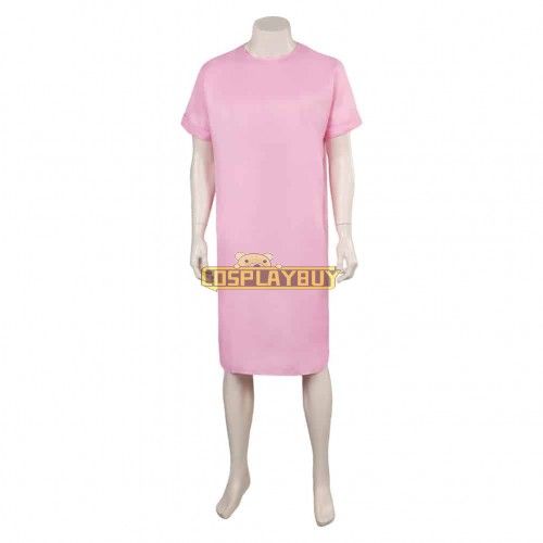 Movie Barbie 2023 Ken Pink Hospital Gown Cosplay Costume