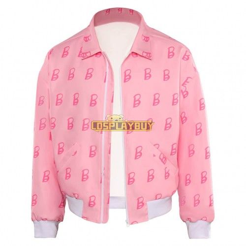 Movie Barbie 2023 Ken Pink Printed Jacket Cosplay Costume -Coshduk