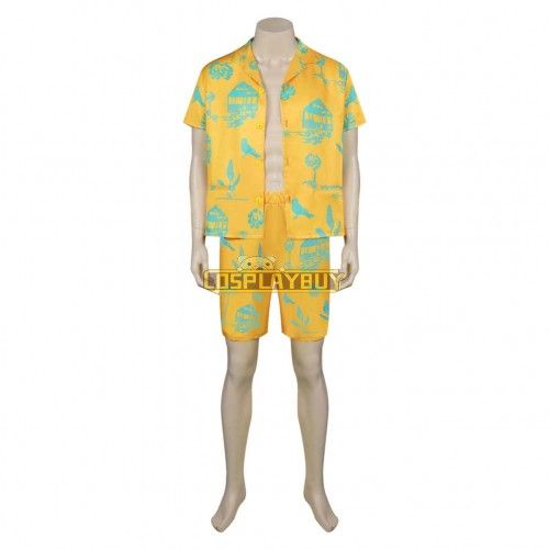 Movie Barbie 2023 Ken Summer Yellow Beachwear Cosplay Costume