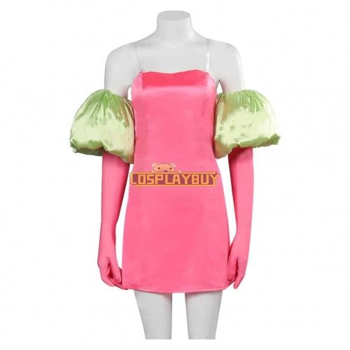 Movie Barbie 2023 Margot Robbie Barbie Pink Dress Cosplay Costume