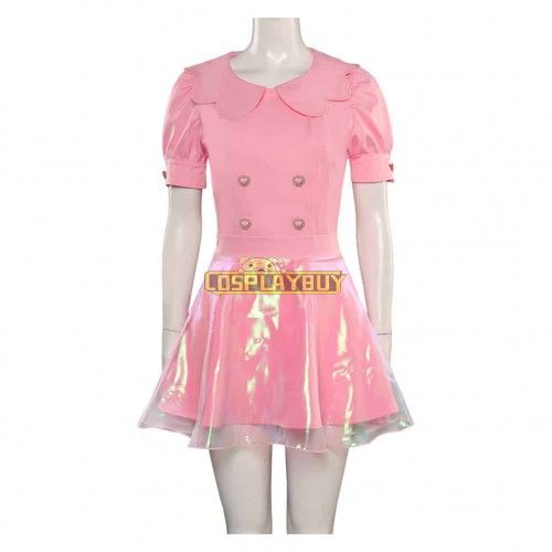 Movie Barbie 2023 Margot Robbie Barbie Pink Skirt Cosplay Costume -Coshduk