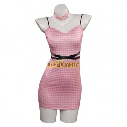 Movie Barbie 2023 Margot Robbie Barbie Pink Skirt Cosplay Costume -Coshduk