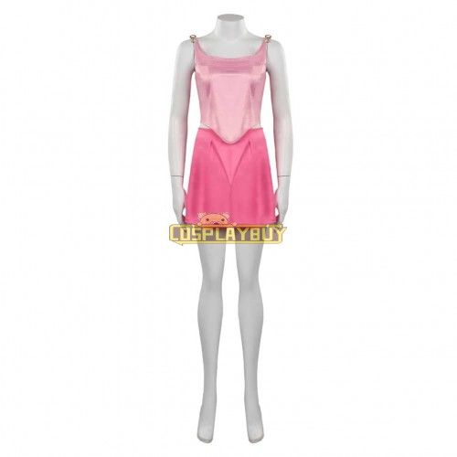 Movie Barbie 2023 Margot Robbie Barbie Pink Slip Dress Cosplay Costume