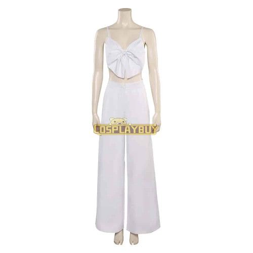 Movie Barbie 2023 The Nobel Prize Barbie White Fashion Set Cosplay Costume