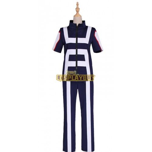 My Hero Academia Short Sleeve Training Uniform - Izuku Midoriya Blue Cosplay Training Sport