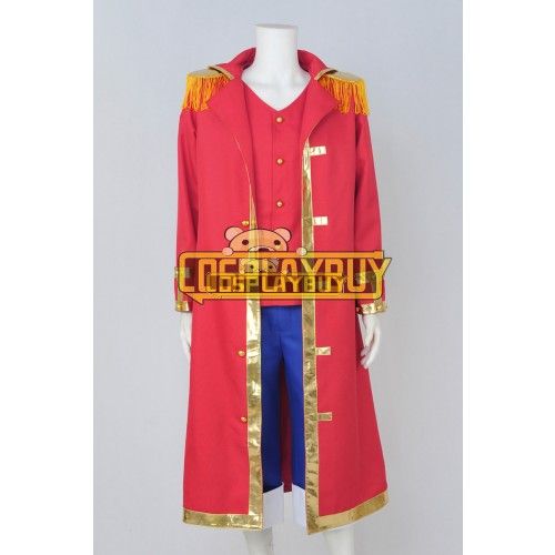 One Piece Cosplay Monkey D Luffy Red Uniform