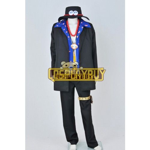 One Piece Cosplay Portgas D Ace Costume Blue Ver