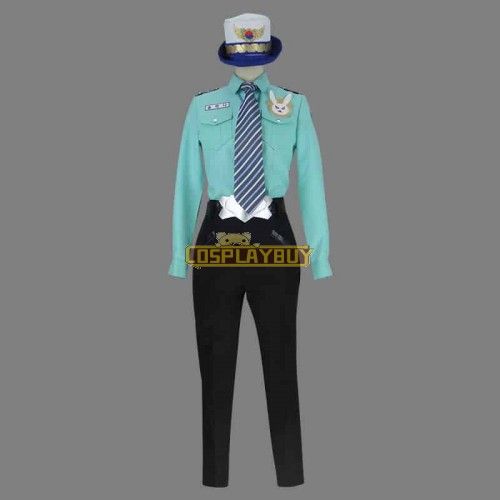 Overwatch Police Officer D.Va Cosplay Costume