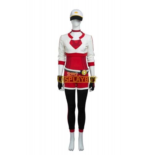 Pokemon Go Female Trainer Red Cosplay costume