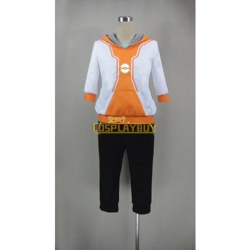 Pokemon Go Male Trainer Orange Cosplay Costume