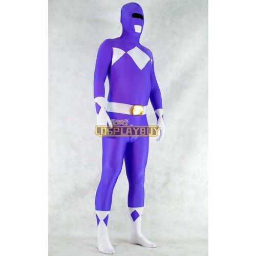 Purple Spandex Power Rangers Superhero Zentai Body Costume