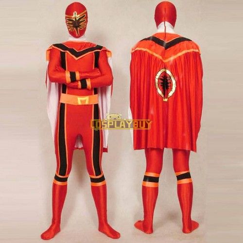 Red Power Rangers Mystic Uniform Spandex Zentai Costume