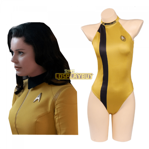 Star Trek: Discovery Season 4 Swimsuit Cosplay Costume Yellow jumpsuit Swimwear Outfits Suit-Coshduk