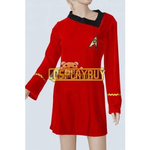 Star Trek TOS Janice Rand Red Velvet Skant Uniform