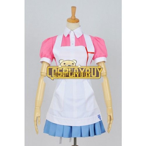 Super Danganronpa 2 Cosplay Mikan Tsumiki Maid Dress