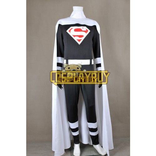 Superman Clark Kent Costume Black Jumpsuit 