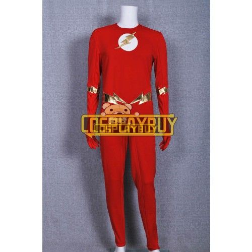 Superhero Costume The Flash Barry Allen Red Jumpsuit
