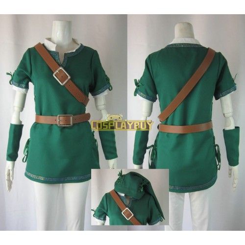 The Legend of Zelda Link Cosplay Costume Green