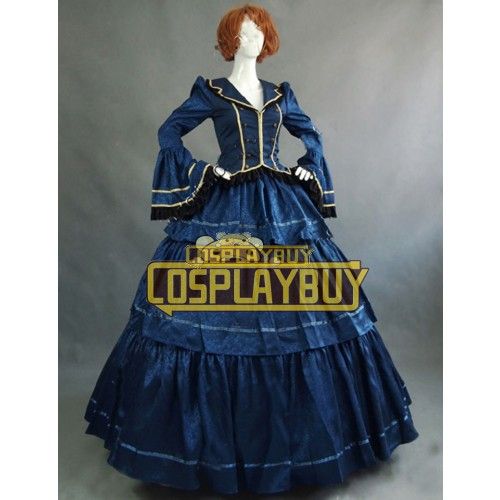 Victorian Lolita Civil War Evening Gothic Lolita Dress Royal Blue