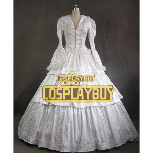 Victorian Lolita Civil War Evening Gothic Lolita Dress White