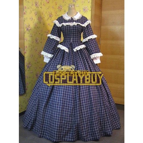 Victorian Lolita Civil War Gingham Gothic Lolita Dress