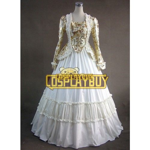 Victorian Lolita Civil War Satin Gothic Lolita Wedding Dress