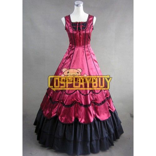 Victorian Lolita Civil War Southern Belle Gothic Lolita Dress Black