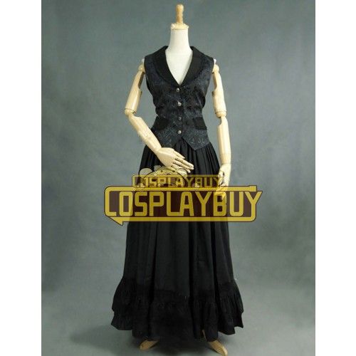 Victorian Lolita Edwardian 1900s Period Gothic Lolita Dress Black