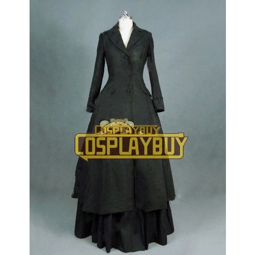 Victorian Lolita Edwardian Coat Jacket Punk Lolita Dress Black
