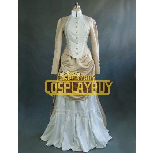 Victorian Lolita French Bustle Formal Gothic Lolita Dress Beige