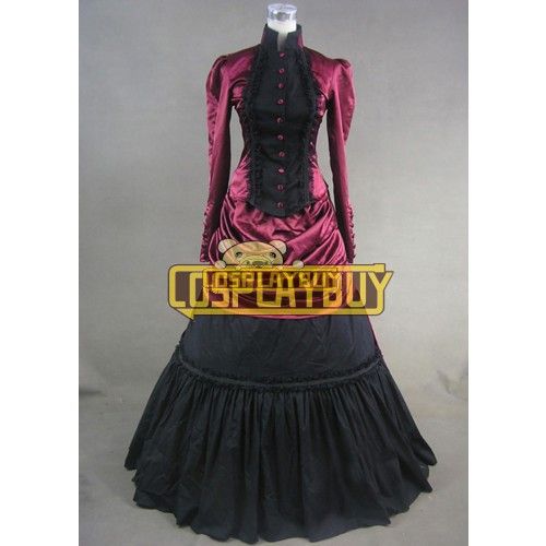 Victorian Lolita French Bustle Formal Gothic Lolita Dress Red