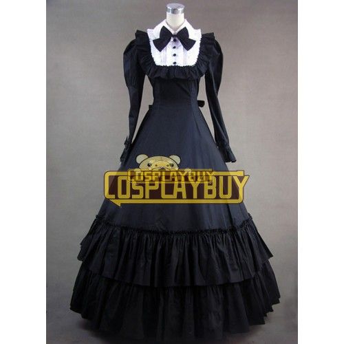 Victorian Lolita Japan Gothic Lolita Dress Black