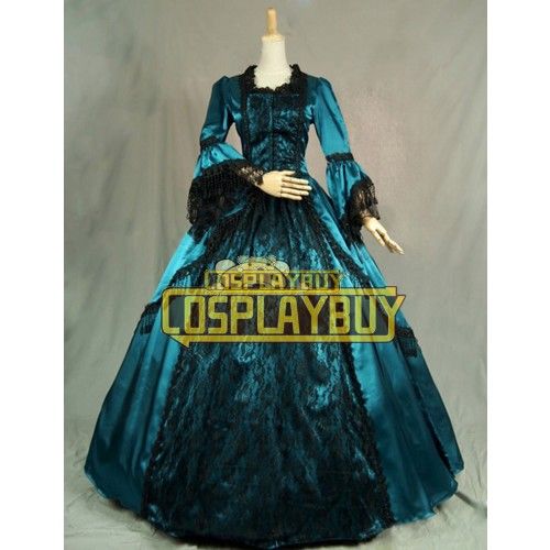 Victorian Lolita Marie Antoinette Lace Gothic Lolita Dress Emerald