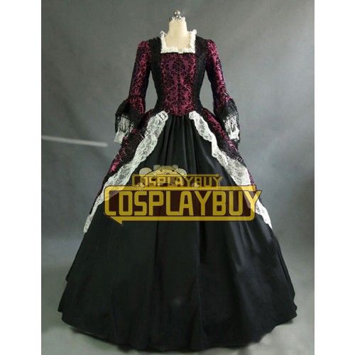 Victorian Lolita Marie Antoinette Theatre Gothic Lolita Dress Red Floral