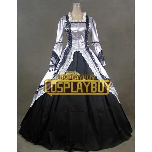 Victorian Lolita Marie Antoinette Wedding Gothic Lolita Dress Silver